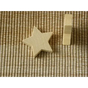 Vánoční dekorace hvězda dřevo silnější M natural