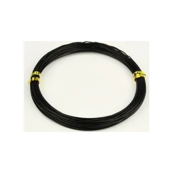 Materiál na výrobu šperku Alu drátek černý 1,0mm (3m)