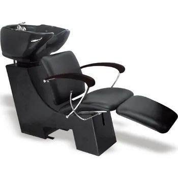 Kadeřnické křeslo Kadeřnický mycí box Hairway Gustav - černé područky (57221-32-21-13) + dárek zdarma