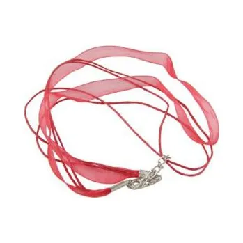 Šňůra na krk se zapínáním (SZA) červená 1 ks