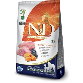 Krmivo pro psa N&D Grain Free Pumpkin Dog Adult Medium/Maxi Lamb/Blueberry
