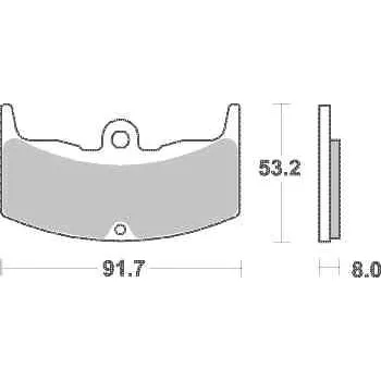 Brzda pro motocykl SBS brzdové destičky 552HF na moto motorku