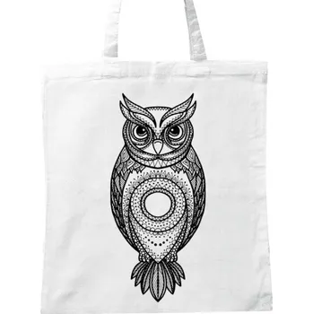 BIO plátěná taška s potiskem Sova