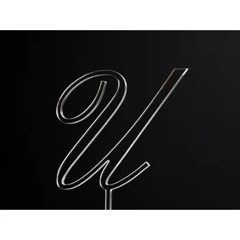 Party dekorace Monogram - U - čirý - do dortu