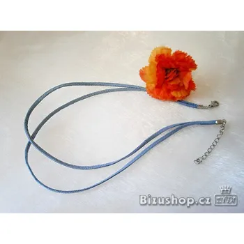 Řetízek Šňůrka dvojitá, kůže modrá 20040