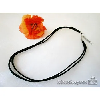 Řetízek Kožená černá šnurka Zyta