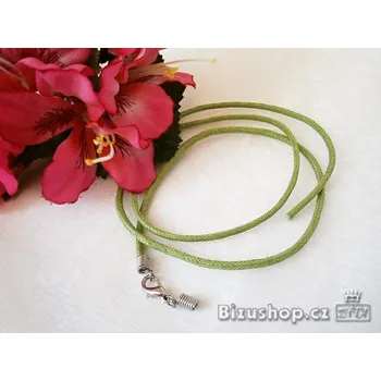 Řetízek Šnůrka bavlněná voskovaná zelená ZYTA