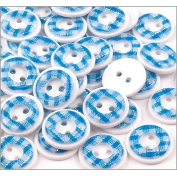 Party dekorace Knoflík ozdobný - sv. modrý - 1 ks