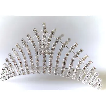 Náhrdelník Štrasová Korunka s výrazným a originálním tvarem ZYTA