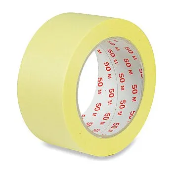KREPOVÁ SAMOLEPÍCÍ PÁSKA AERO 50 mm x 50 m (Krepová samolepicí páska vhodná pro všestranné použití. Zvláště vhodná jako krycí páska po malování a lakování nebo pro připevňování papíru na rýsovacích stolech. Šíře 50 mm. Návin 50 m. )