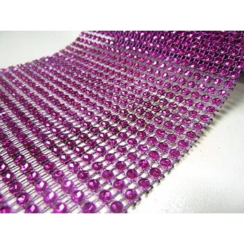 Stuha Diamantový pás - 12cm/1m - fuchsia