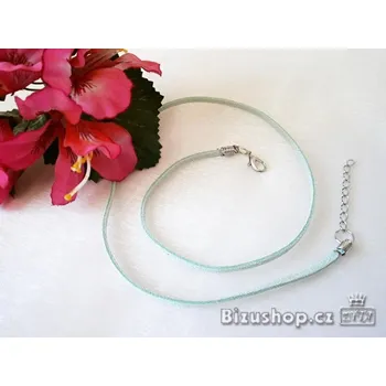 Řetízek Šnůrka kožená světlá zelená ZYTA