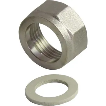 Matice Matice 3/4“ + těsnění (mosaz niklovaná)