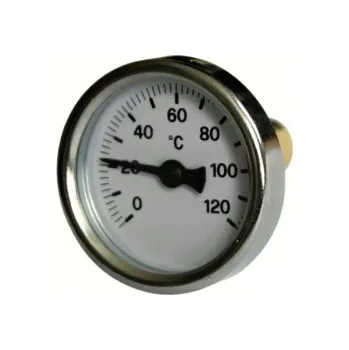 Kuchyňský teploměr Teploměr 0-120°C s jímkou (l= 30, 3/8“), zadní, d=40 mm (Teploměry, průměr 63 mm)