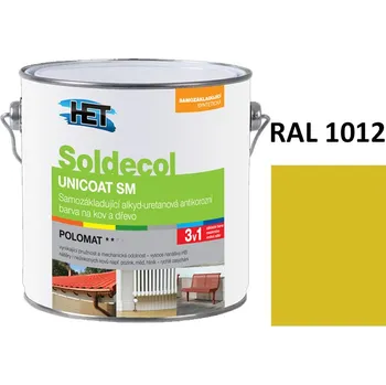 univerzální barva Soldecol UNICOAT SM 2,5 L RAL 1012