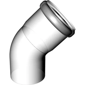 Kouřovod Koleno průměr 80, 45°, PPH-A