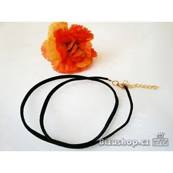 Řetízek Náhrdelník Šňůrka černá kůže 19993 Zyta