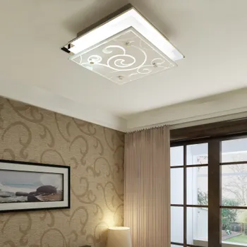 Skleněné stropní čtvercové svítidlo