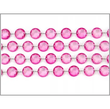 Svatební dekorace Girlanda diamanty - tm. růžové - 1 m