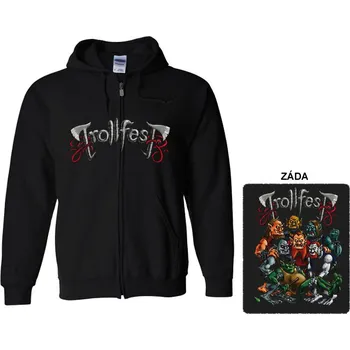 Pánská mikina Trollfest - mikina s kapucí a zipem