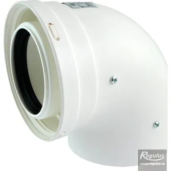 Kouřovod Koleno 90° 80/125 PP/PP (Souosé odkouření průměr 80/125 PP/PP, pro kondenzační kotle)