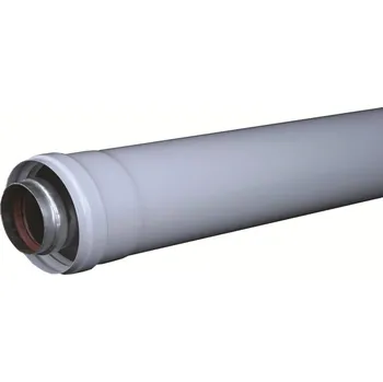 Kouřovod Prodloužení průměr 60/100, l=1000, Al/Al (Prodloužení 60/100, 1m, Al/Al)