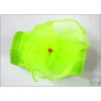 Stuha Organza stuha 10 cm/ 9 m - zeleno-žlutá