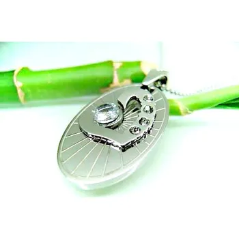 Dárková krabička Chirurgická ocel přívěsek Srdce s kamínkem 15914