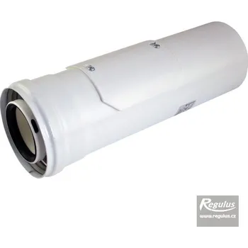 Kouřovod Vsuvka 60/100 PP s inspekčním otvorem, 0,31 m (Odkouření kondenzačních kotlů, vnitřní trubka Polypropylen, A2 - vnější bíle lakované)