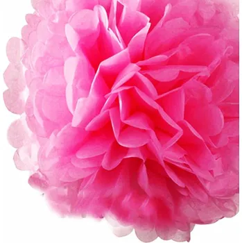 Party dekorace Pompon - koule malinová - 25cm