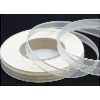 Stuha Šifonová stuha lemovaná - 10mm - smetanová - 1m