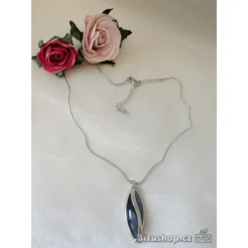 Náhrdelník Řetízek kulatý s přívěskem se skleněným kamenem 32147