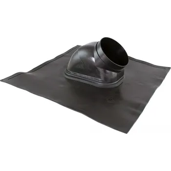 Kouřovod Průchodka střechou šikmá - plech hliník, 18°- 44°, černá, průměr 125 mm (Komponenty)