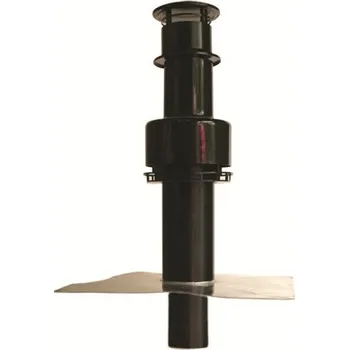 Kouřovod Komínek 1x 80 mm, průchod otvorem průměr 125 mm, s krycí deskou na komín (Odkouření turbo kotlů )