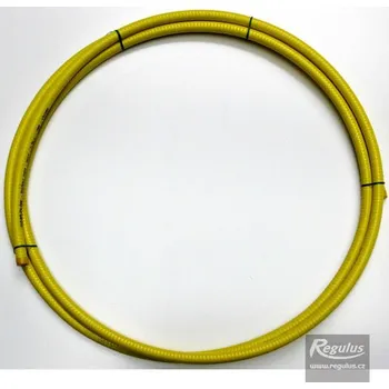 rozdělovač topení Trubka Sicurflex 1/2“,DN12, balení 4m (Tvarovatelné žluté nerezové trubky SICURFLEX pro plyn)