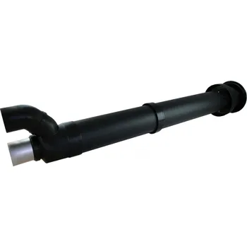 Kouřovod Komínek 2x 80 mm průchod otvorem průměr 125 mm (Odkouření turbo kotlů )