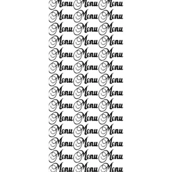 Kontury samolepicí - MENU stříbrné - 42 ks