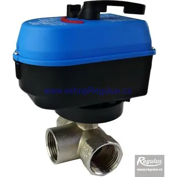 Ventil Ventil třícestný kulový VZK-S 325-230-2P, 1'' F, DN25 (Motorické kulové třícestné ventily Regulus, PN16 dvoupólové ovládání (možnost směšování), vhodné i pro pitnou vodu)