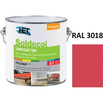 univerzální barva Soldecol UNICOAT SM 2,5 L RAL 3018
