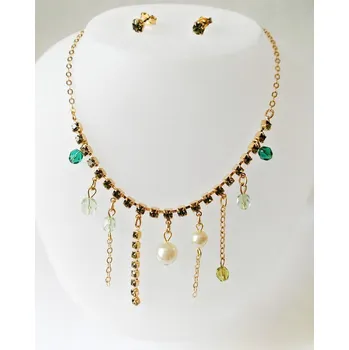 Souprava šperků Souprava z českých skleněných kamínků 300681