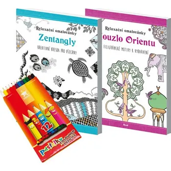 Antistresové omalovánky Zentangly a Kouzlo Orientu Relaxační omalovánky s pastelkami