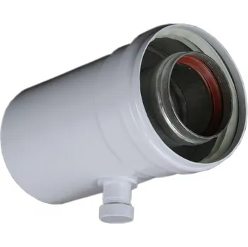 Kouřovod Vsuvka prúměr, 60/100 pro odvod kondenzátu, vodorovná