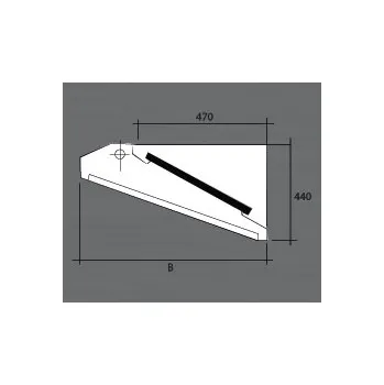 Digestoř Nerezový nástěnný akumulační zákryt zkosený