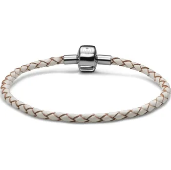 Náramek Náramek Oliver Weber Match it Leather White 56902 21,5 cm