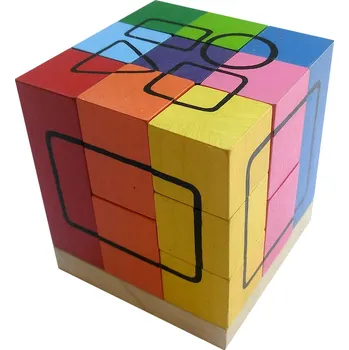 Dřevěná hračka Detoa dětská 3D dřevěná skládačka