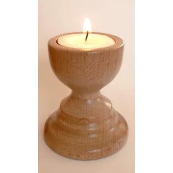 Svícen Dřevěný svícen na čajovou svíčku - kalich