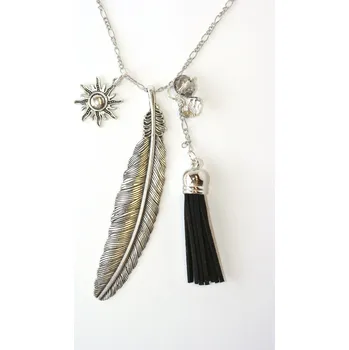Náhrdelník Náhrdelník Fashion Jewerly - Indián, péro, slunce 1166