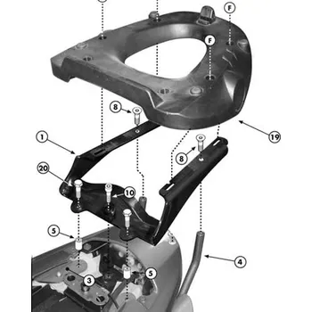 Motodoplněk SUZUKI GSR600 06-11 plotna monolock KR116M (SR116M-KR116M pro horní kufr)