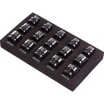 Gola sada M7 MA-42015 sada 15 ks utahovacích ořechů 1/2" (10-24 mm)