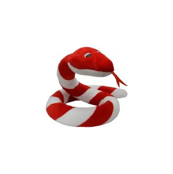plyšák Moravská Ústředna Brno Plyšový had Suk 250 cm červeno/bílý